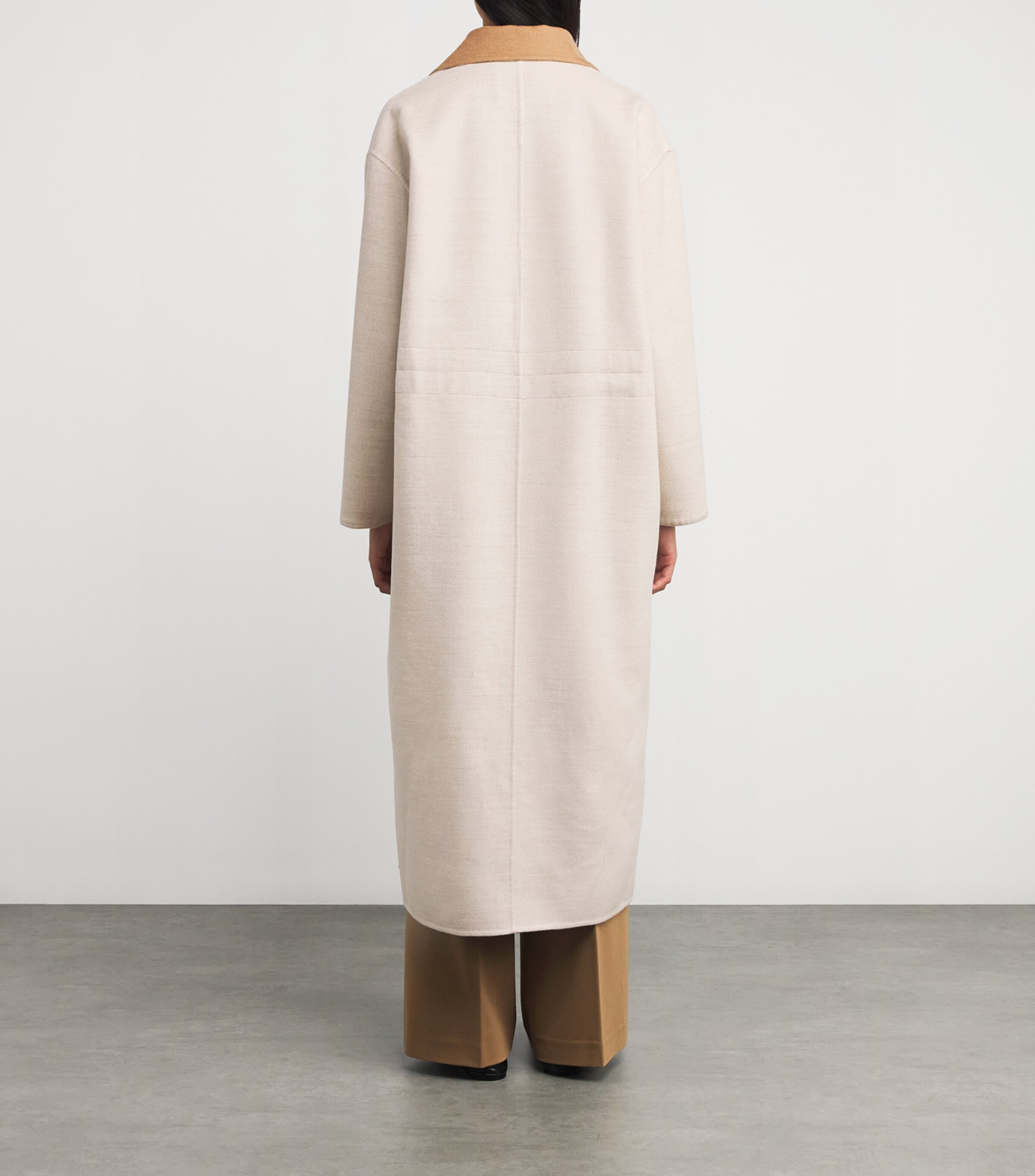 Fabiana Filippi Womens Merino Wool Collared Coat Corda/vimini Image 4
