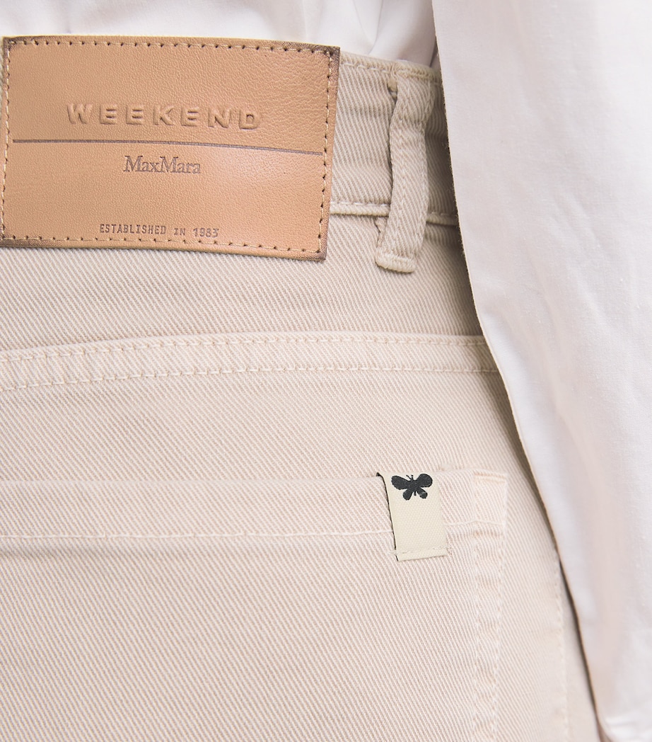 Weekend Max Mara Womens Wide-Leg Jeans Sand Image 6