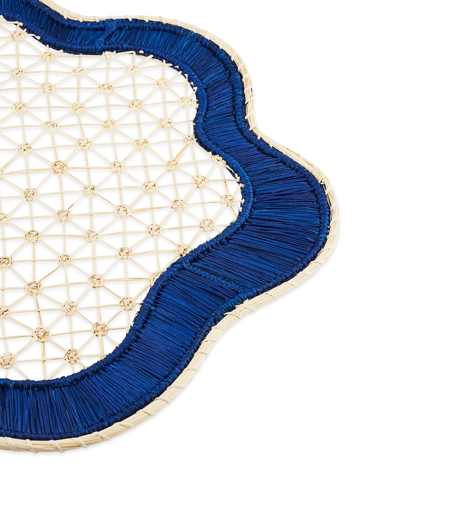 Round Baru Placemat (Set of 2) BLUE NAVY Image 7