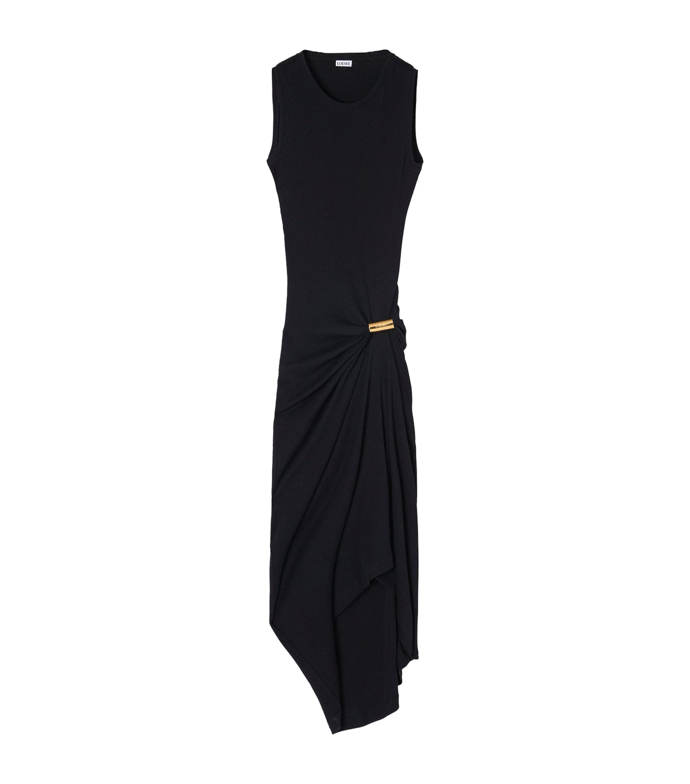 Loewe Cotton Draped Midi Dress