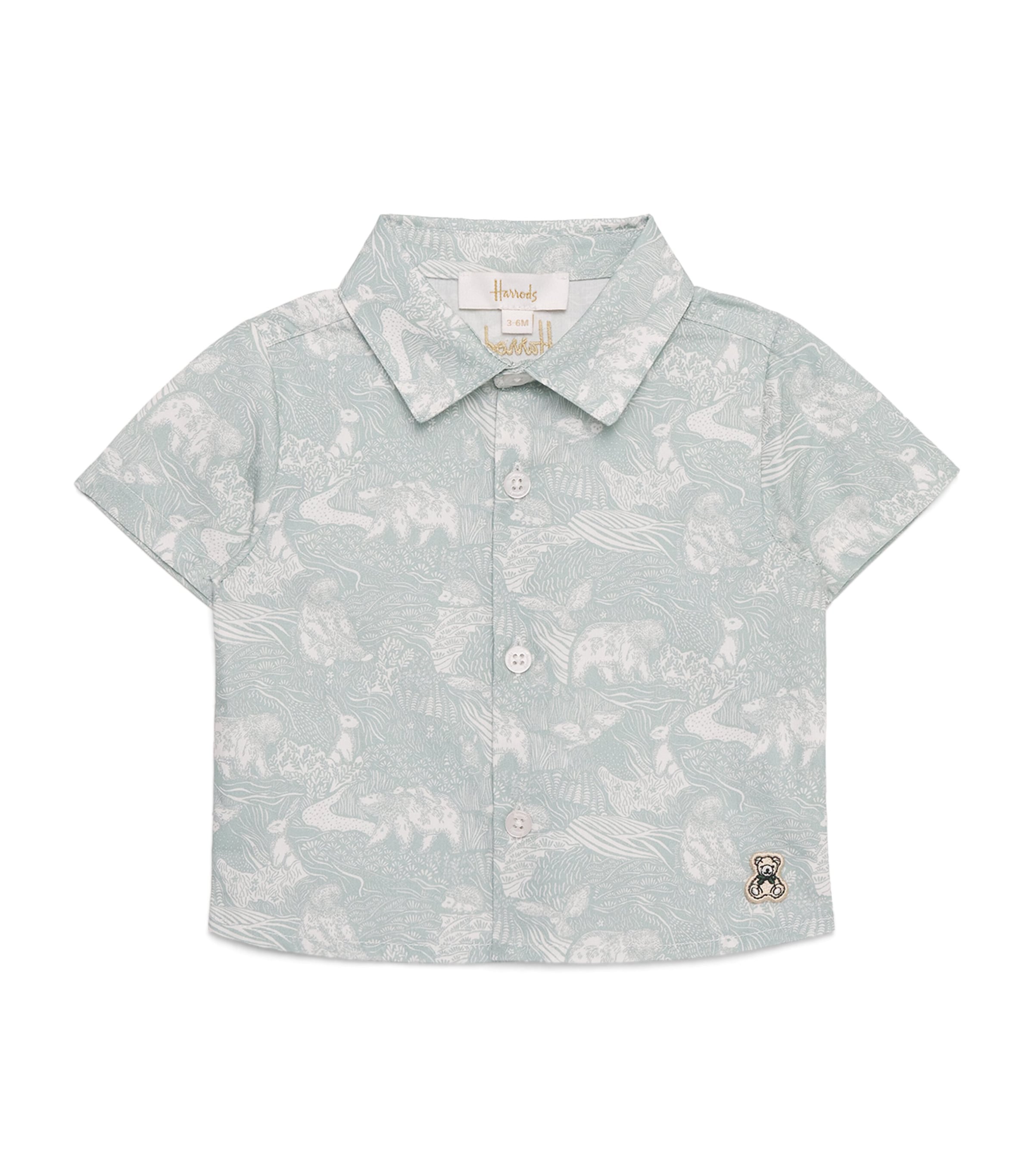 Harrods Woodland Print Shirt (0-18 Months) Green Image 1