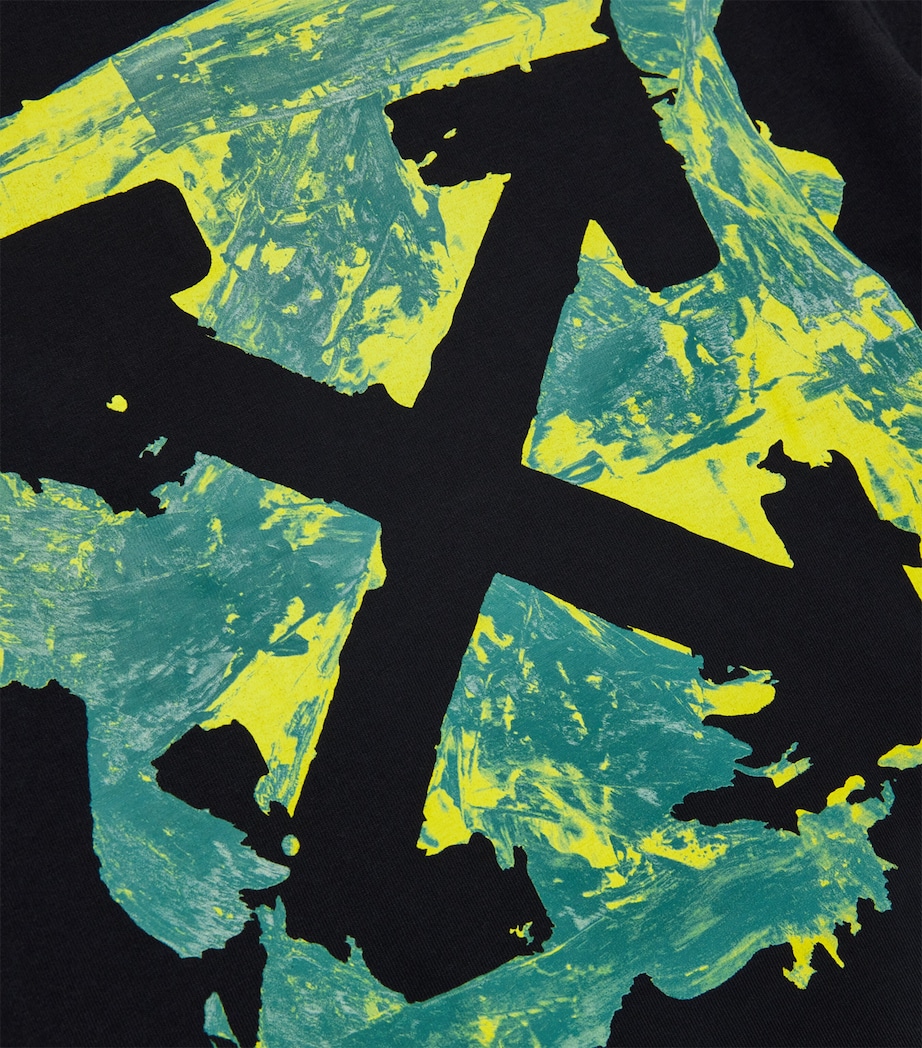 Arrow Acrylic Logo T-Shirt (4-12 Years) 1059BLACK-TEAL Image 4