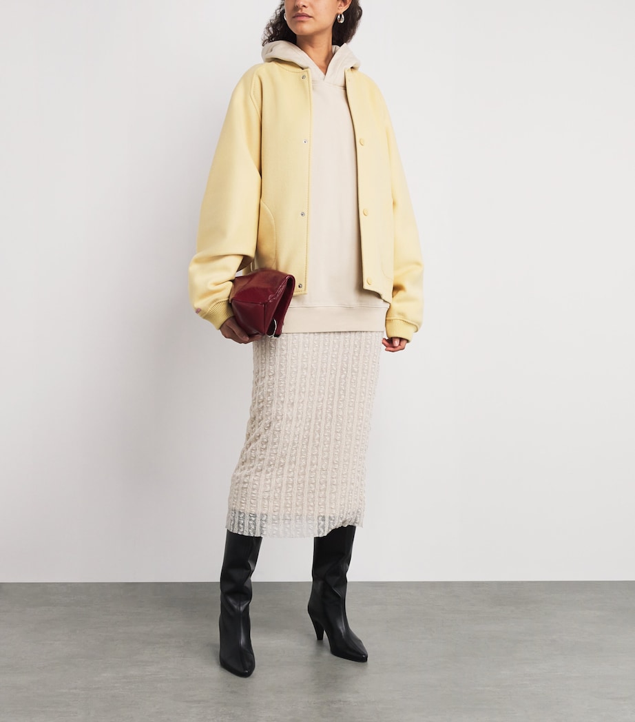 Virgin Wool Bomber Jacket YELLOW Image 2