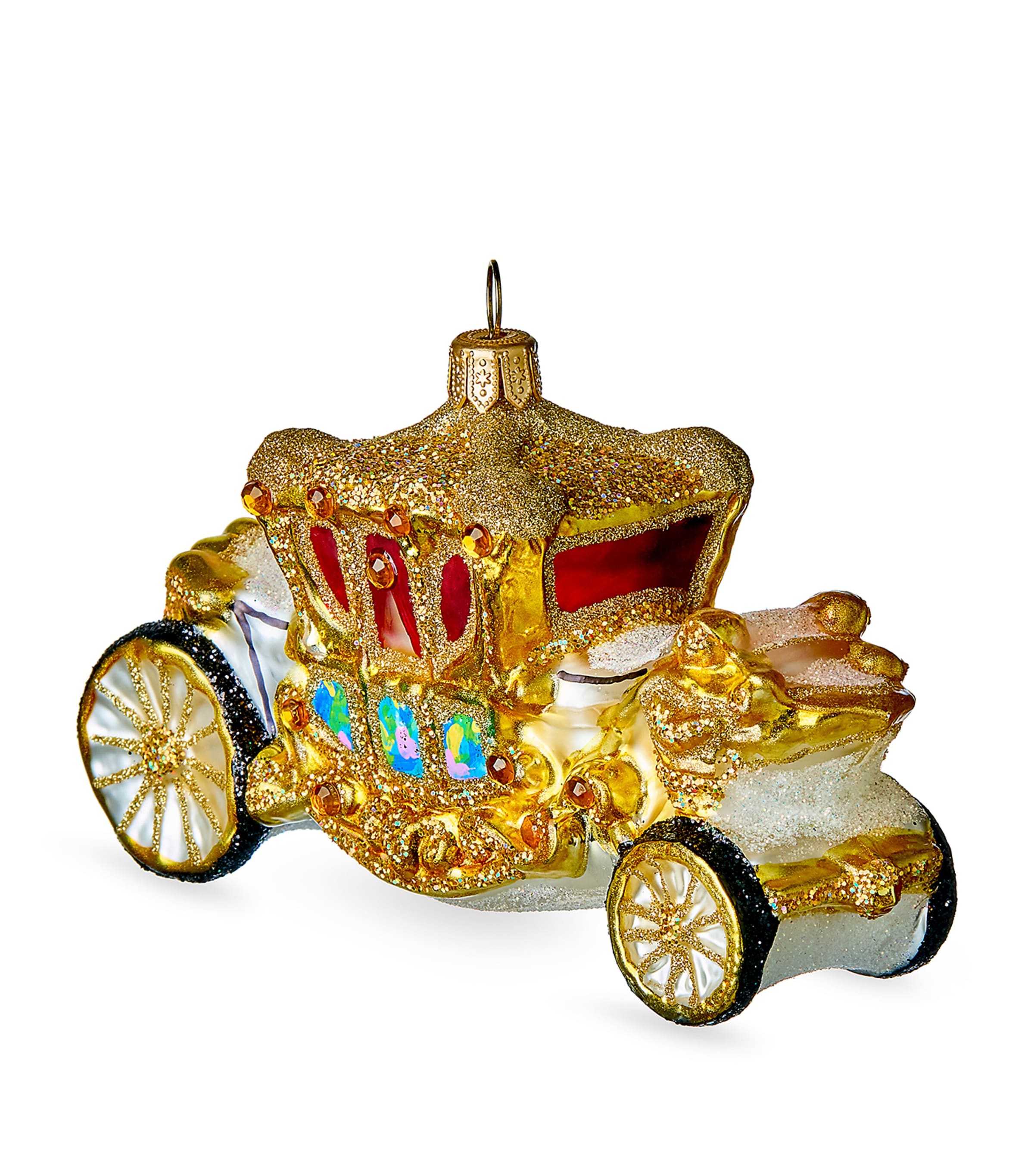 Harrods Glass Stagecoach Tree Decoration | Christmas | Designers | Harrods | Decorations | Ornaments