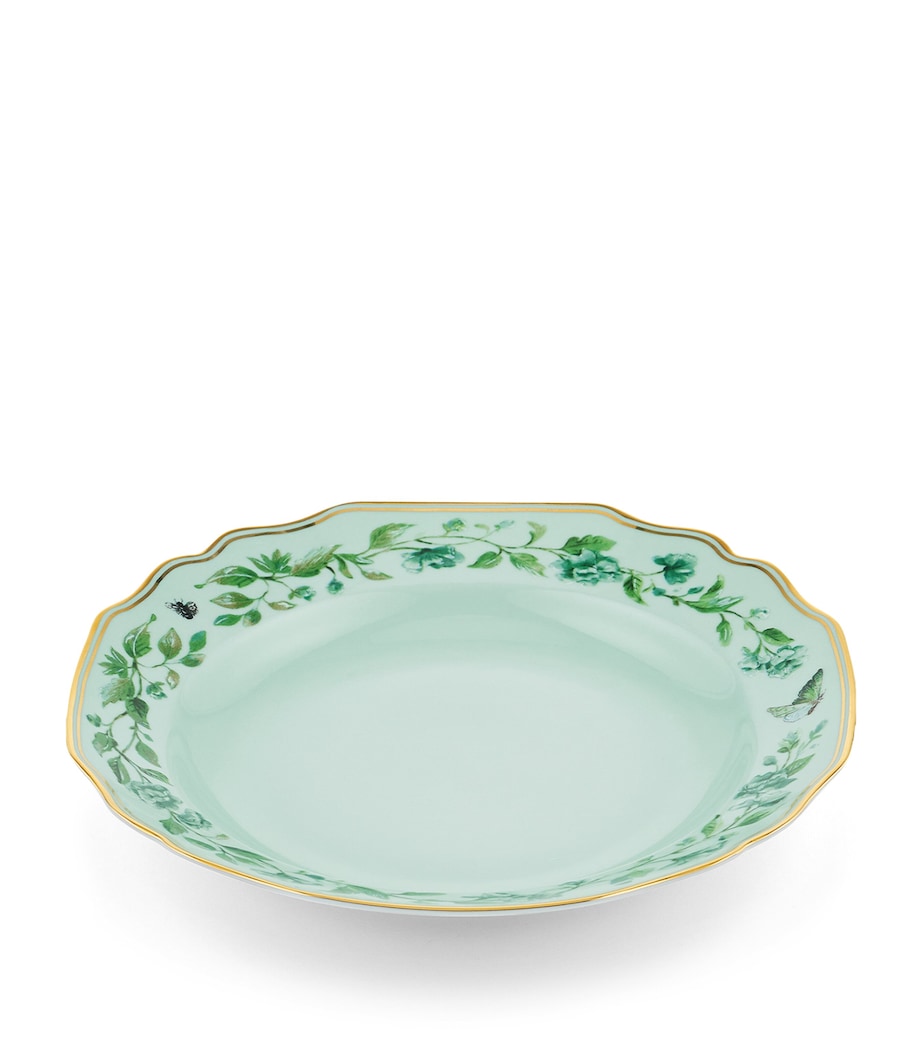Set of 2 Secret Garden Soup Plates (23cm) KELLY GREEN Image 2