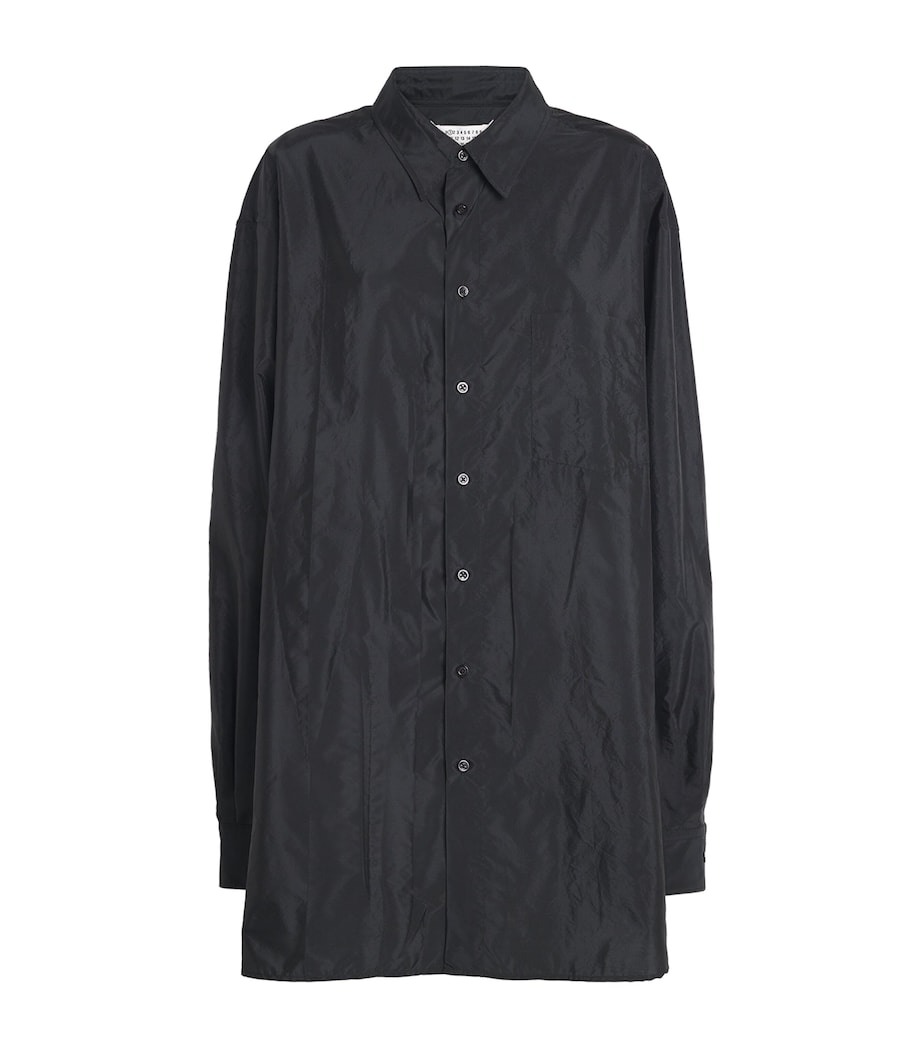 Maison Margiela Womens Woven Oversized Shirt Black Image 1