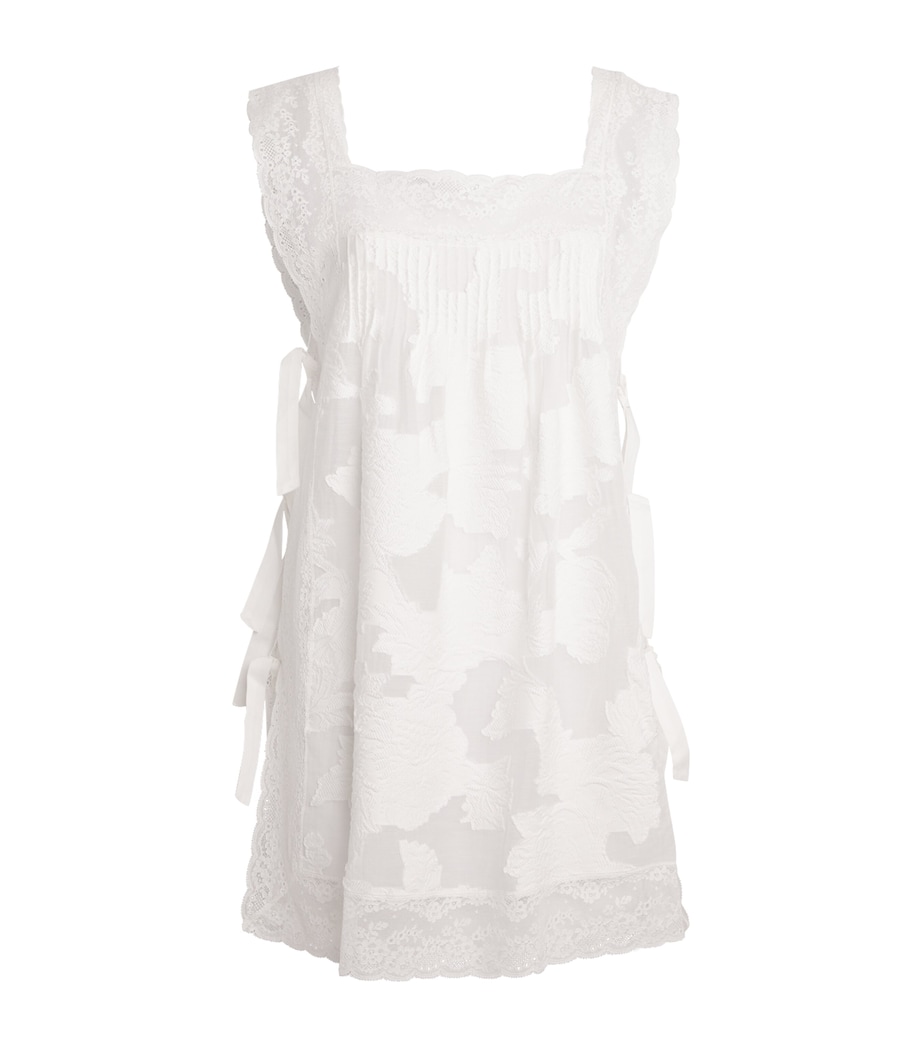Lace-Trim Fiocchini Top WHITE DEVORE Image 6