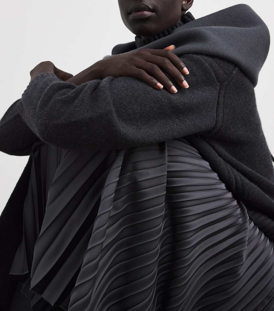 Plissé Ade Midi Skirt SMOKE Image 6