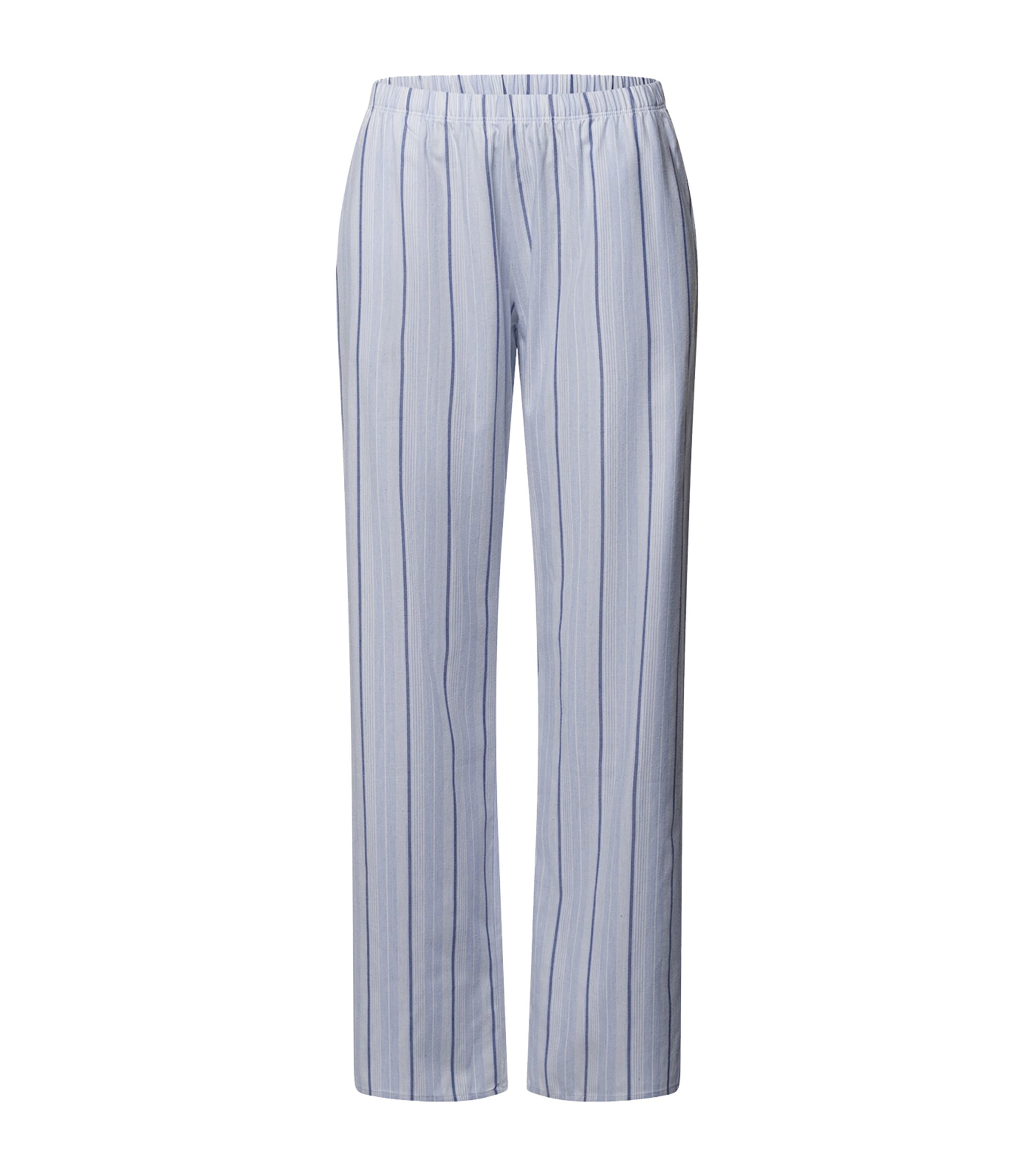 Hanro Cotton Stripe Pyjama Trousers In Gray
