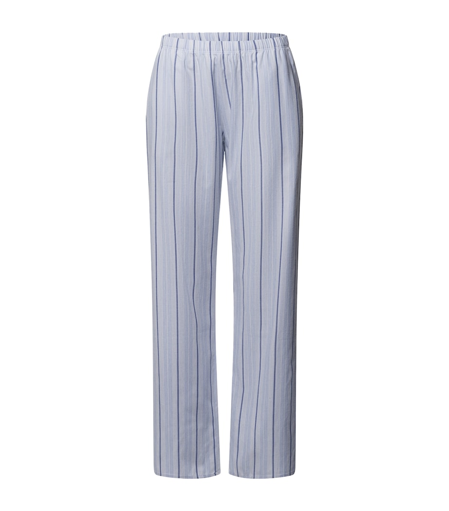 Cotton Stripe Pyjama Trousers POWDER BLUE STRIPE Image 1