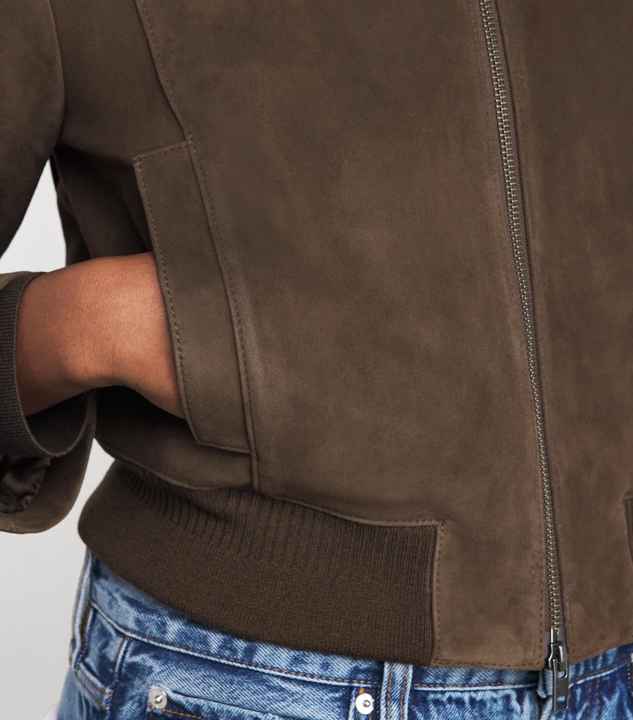 Suede Shrunken Bomber Jacket WILLOW-325WIL Image 3