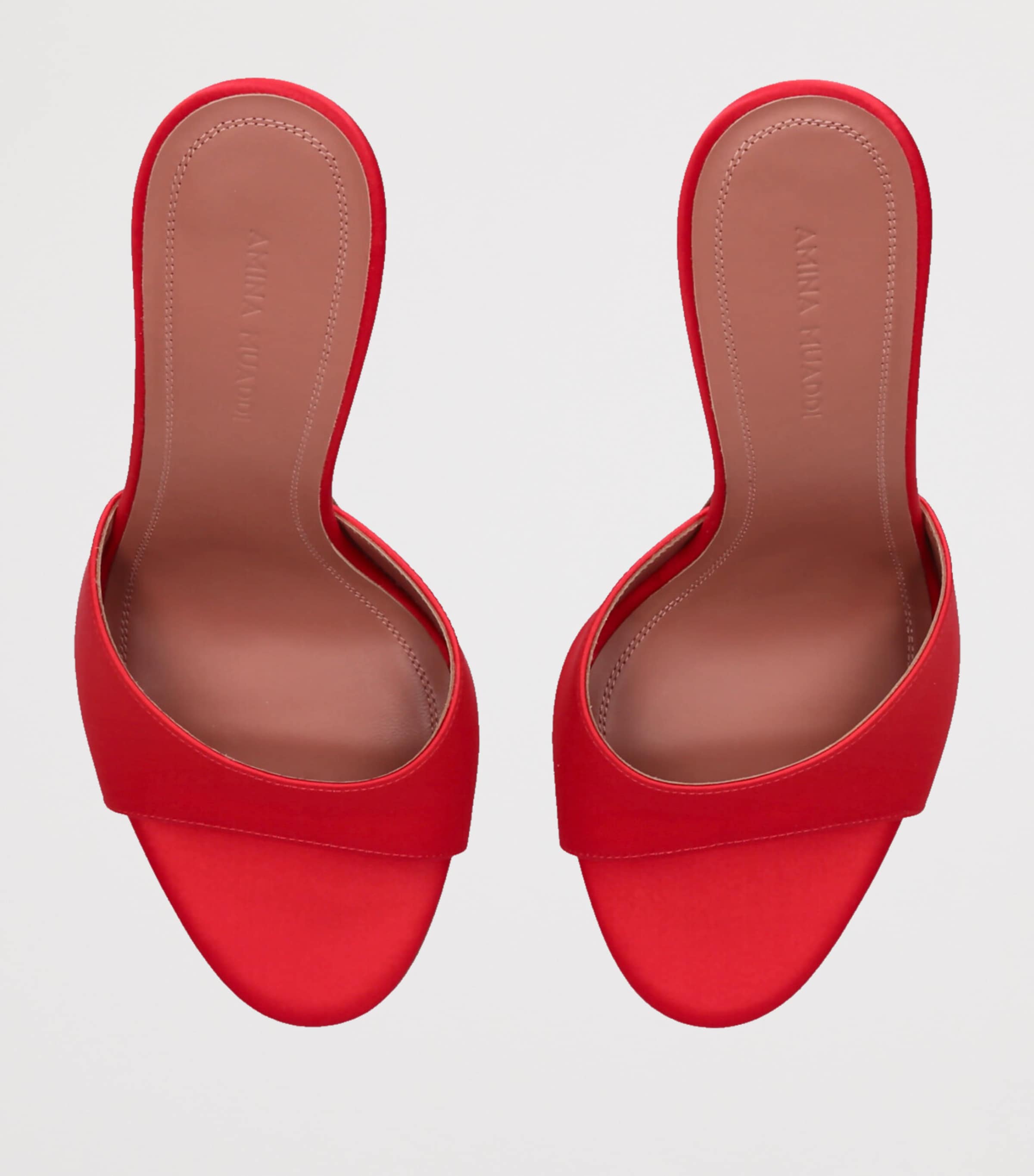 Amina Muaddi Elodie Heeled Mules 105 Red Image 4