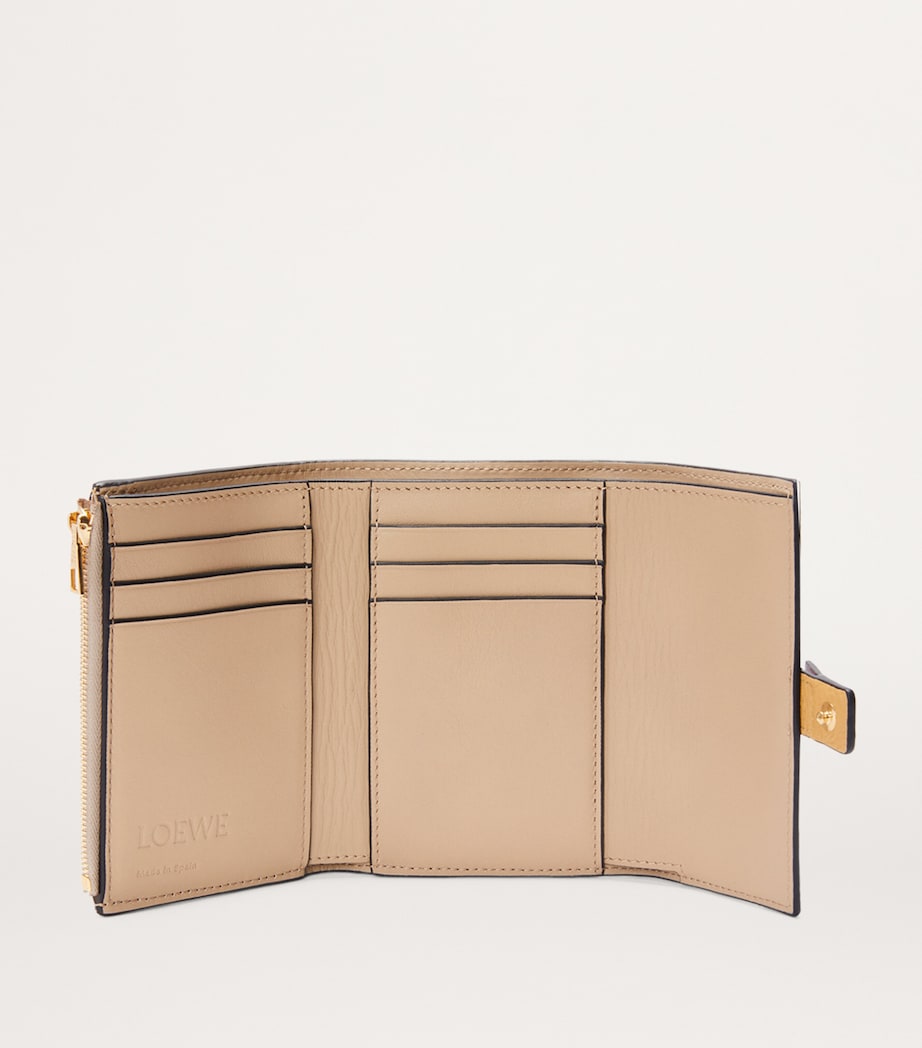 Small Leather Vertical Wallet BISCUIT/CRIMSON/PAPE Image 2