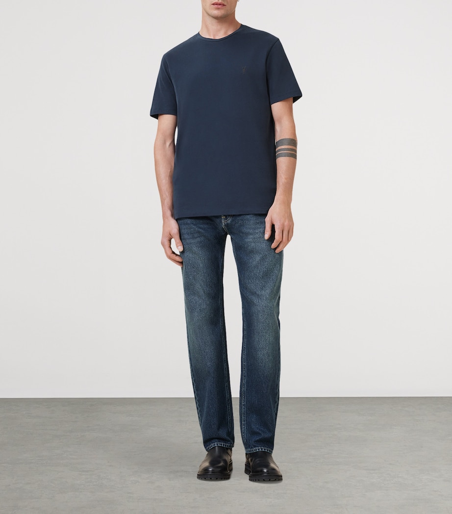 Organic Cotton Brace T-Shirt NAVY BLUE Image 2