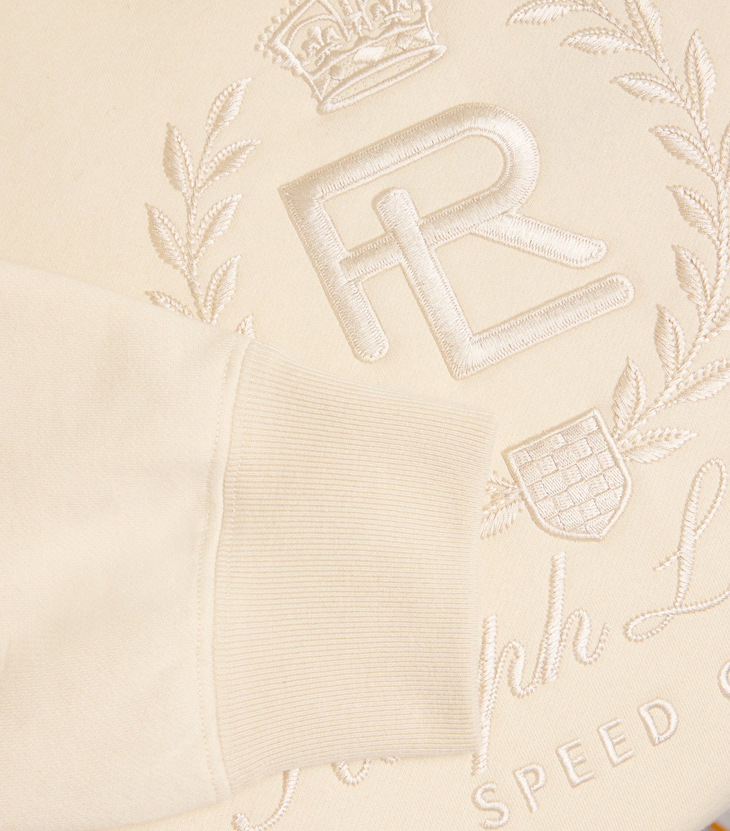 Ralph Lauren Purple Label Mens Cotton-Cashmere Crest Collar Sweatshirt Limestone Image 6
