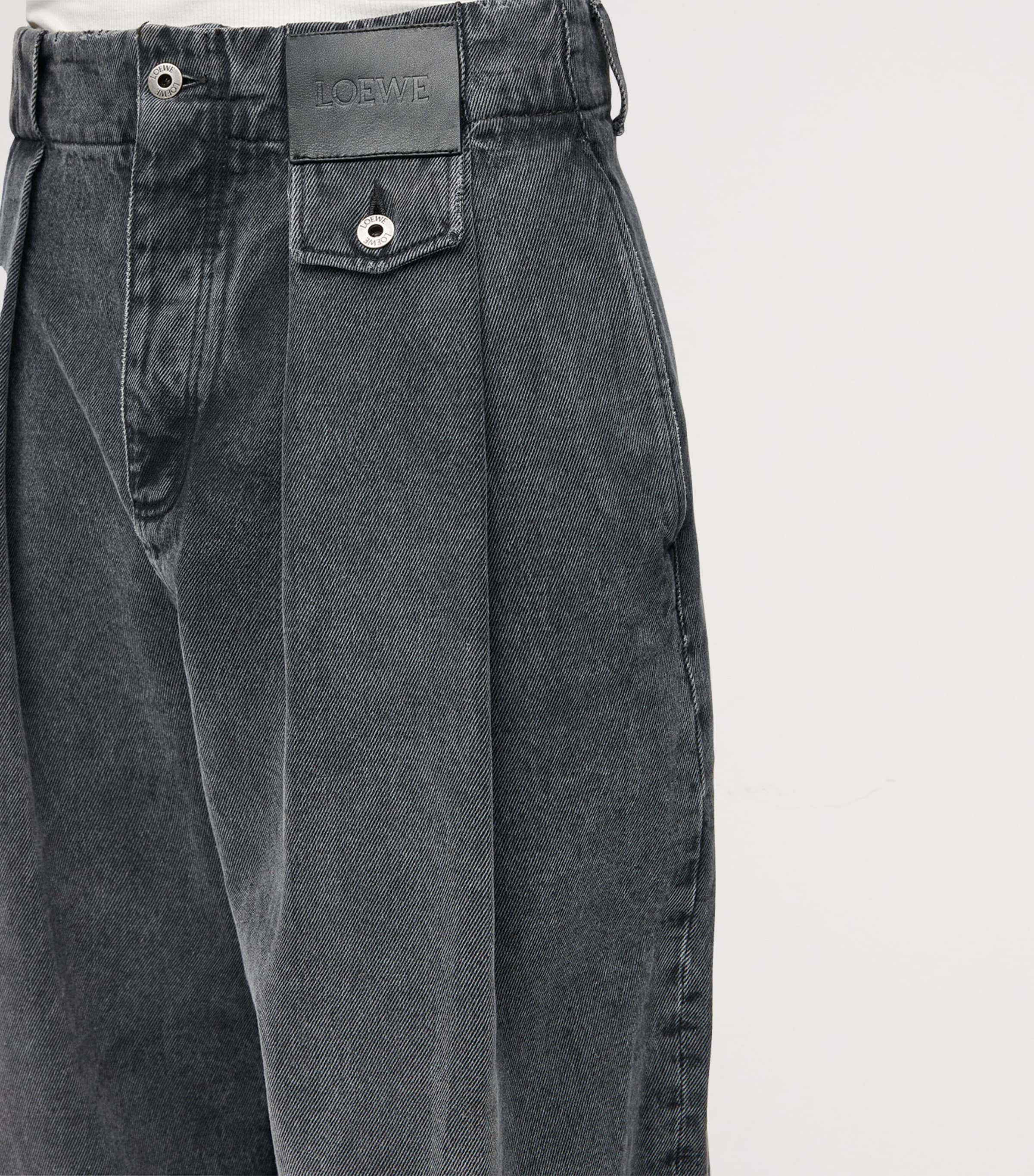Pleated Jeans BLACK Image 6