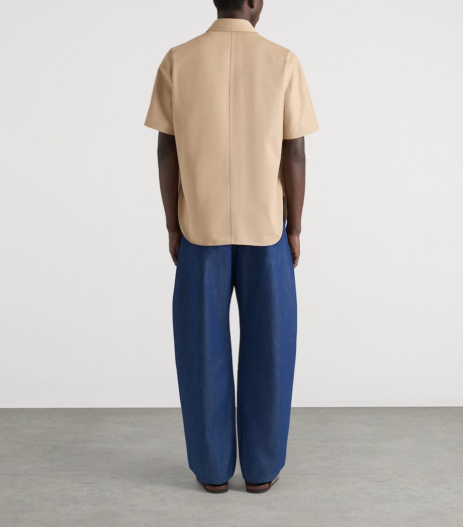 Cotton Double-Pocket Shirt BEIGE Image 3