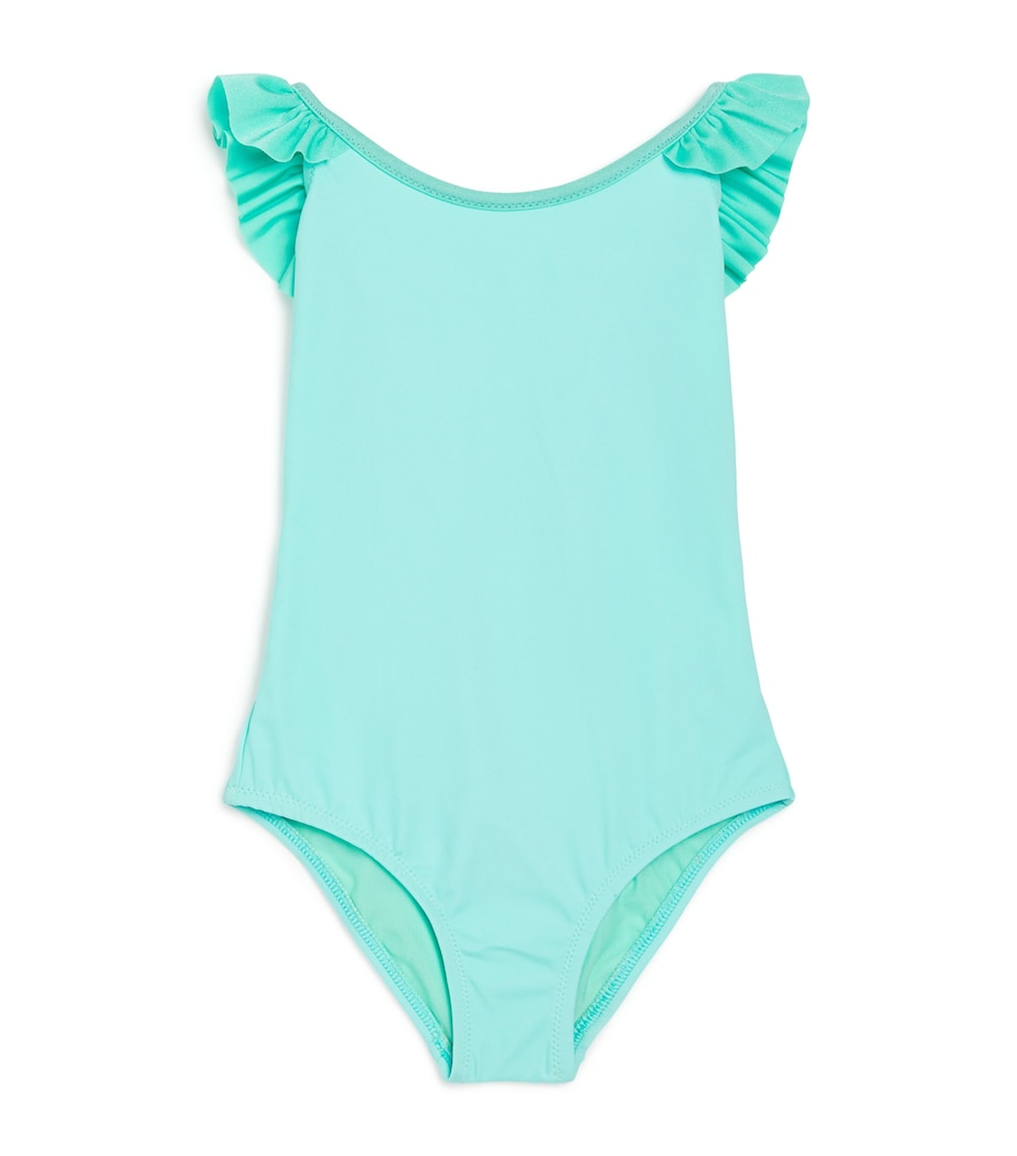 Ruffled Bora Bora Swimsuit AQUA Image 1