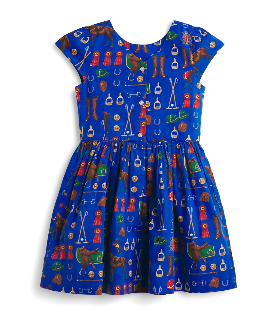 Cotton Poplin Printed Dress (2-7 Years) BLUE MULTI Image 1
