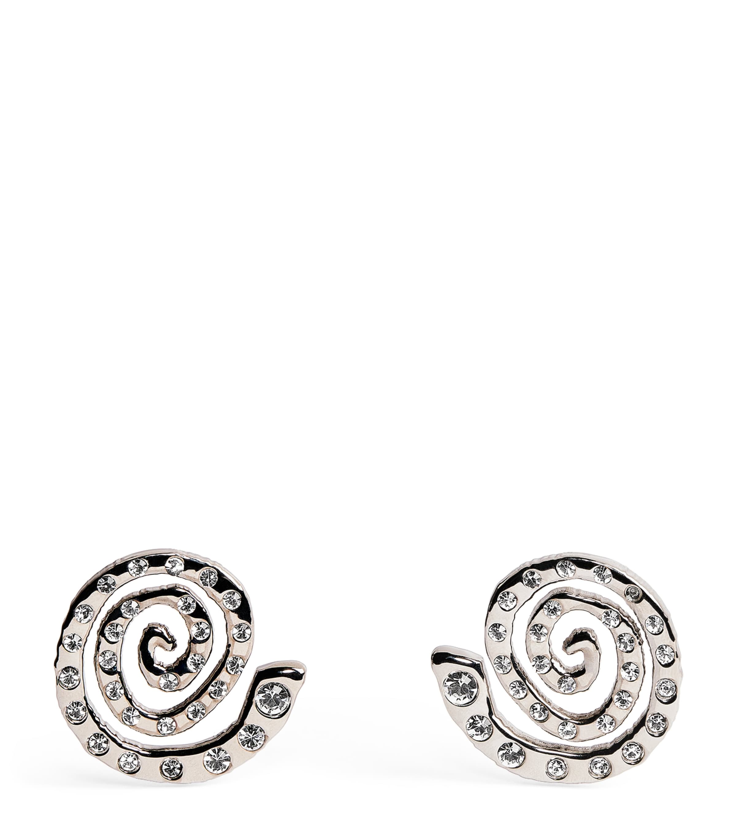 Apoa Crystal-embellished Diana Earrings In Metallic