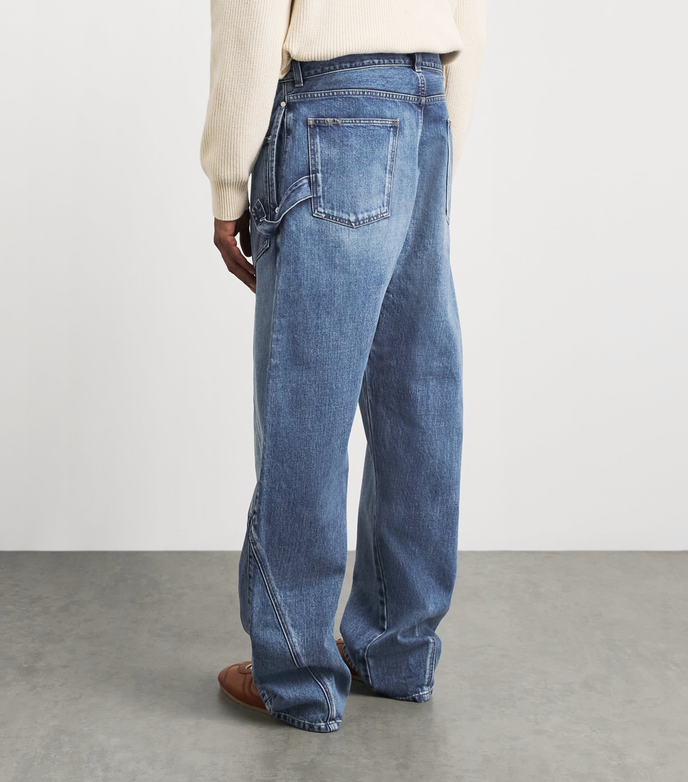 JW Anderson Mens Twisted Workwear Jeans Mid Blue Image 5