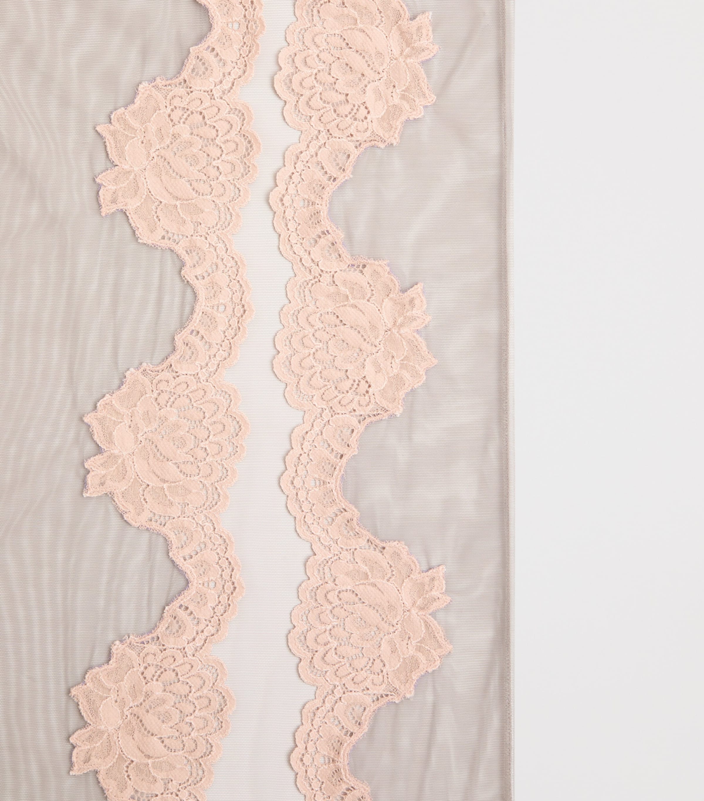 Valentino Womens Sheer Lace-Trim Maxi Skirt Image 3