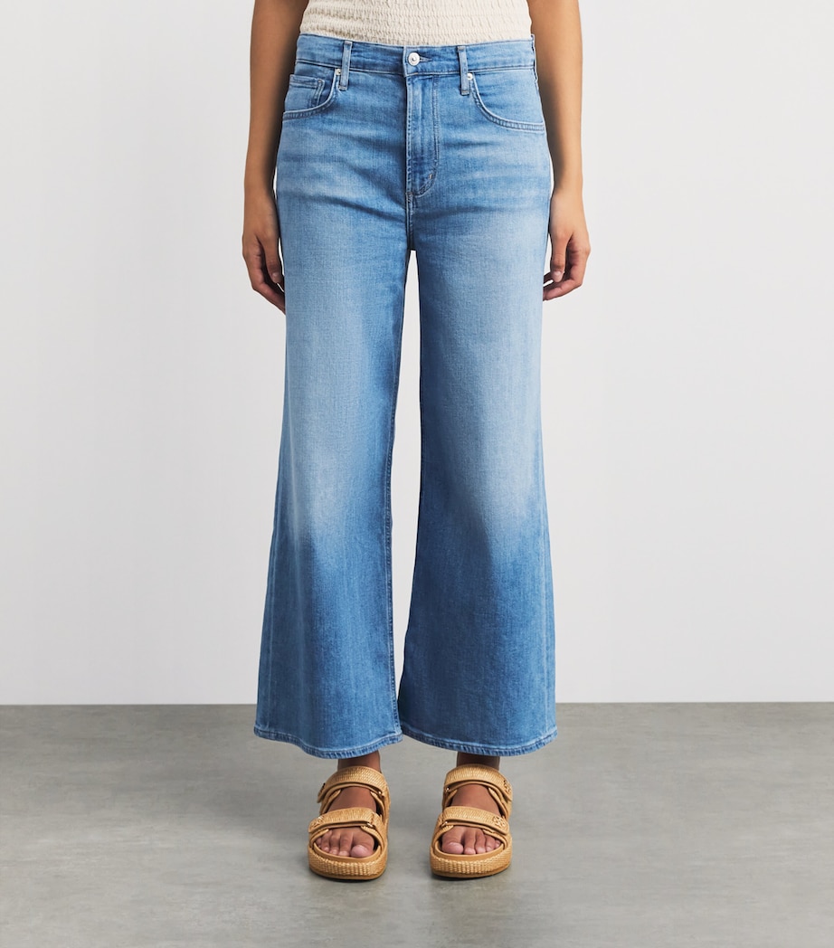 Citizens of Humanity Womens Cropped Lyra Wide-Leg Jeans Adnte Andante Image 4