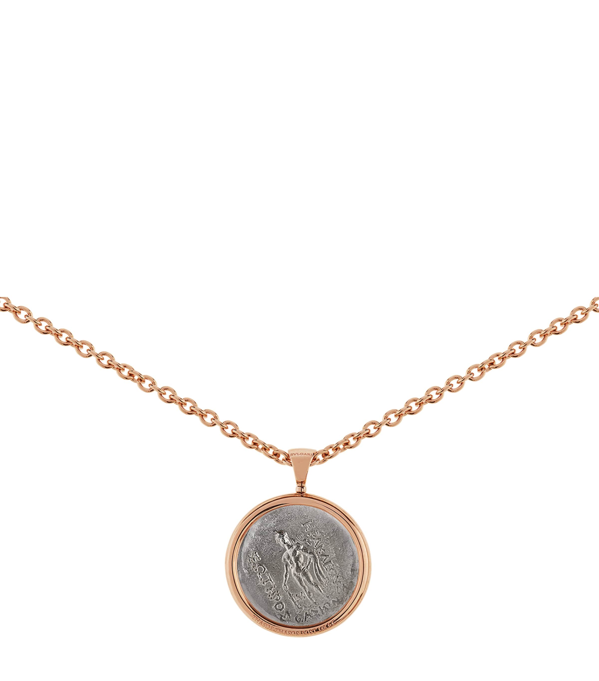 Rose Gold Coin Monete Necklace PINK GOLD Image 4