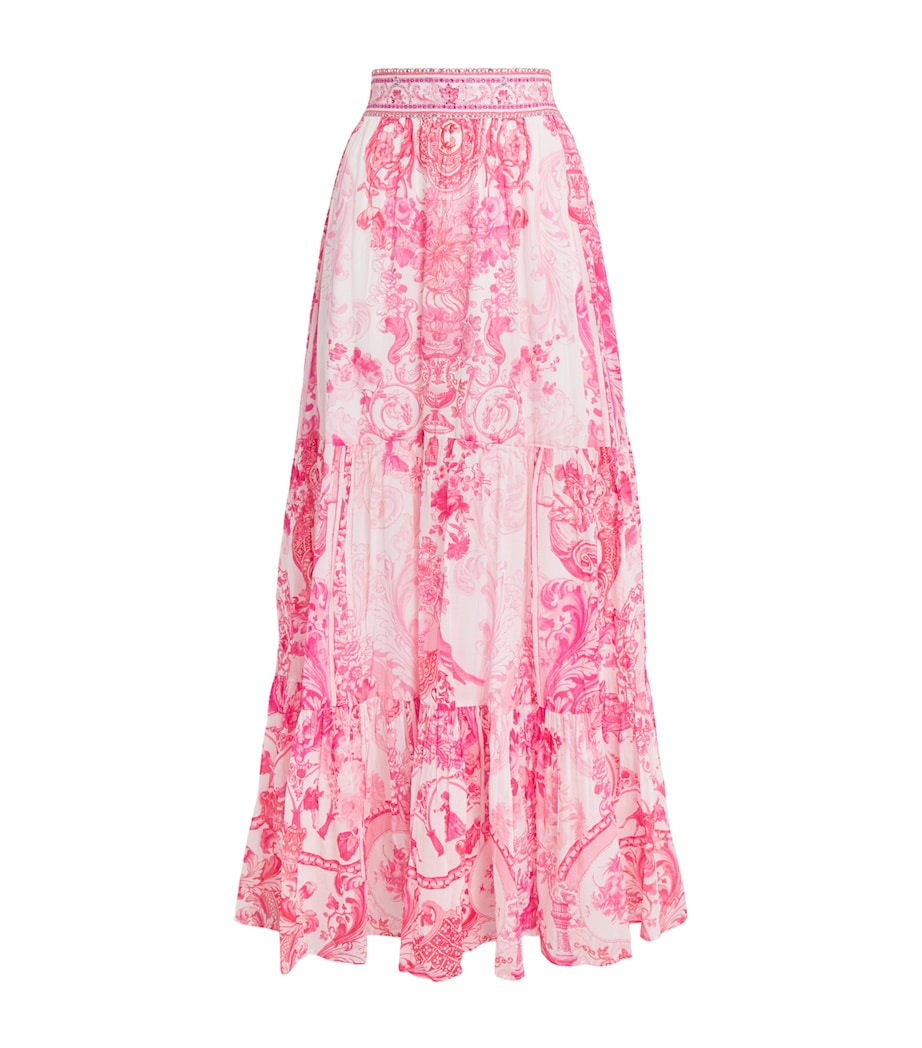 Camilla Womens Embellished Printed Maxi Skirt Livin La Vida Rosa Image 1