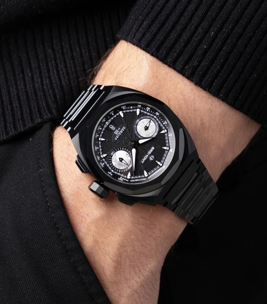 Bremont Stainless Steel Supernova Hawking Chronograph Watch 41mm Black Image 2