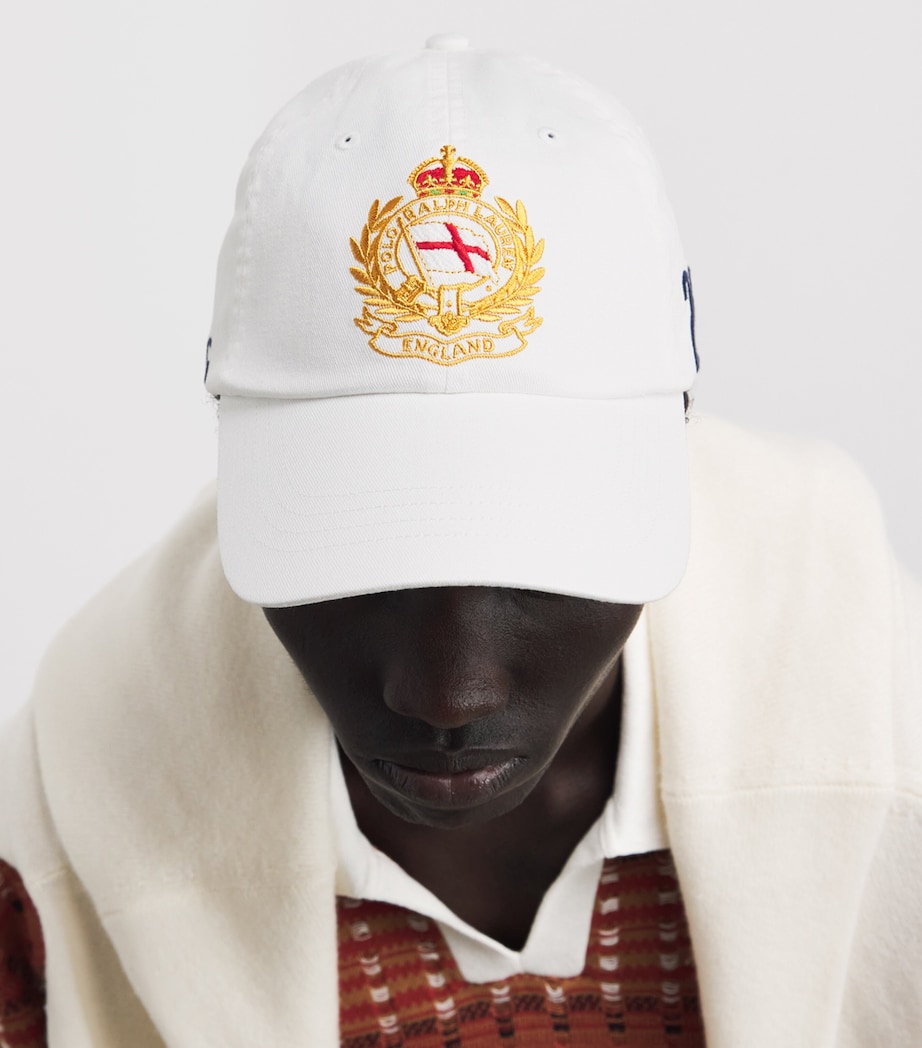 Polo Ralph Lauren Cotton Twill England Crest Baseball Cap Ceramic White Image 2
