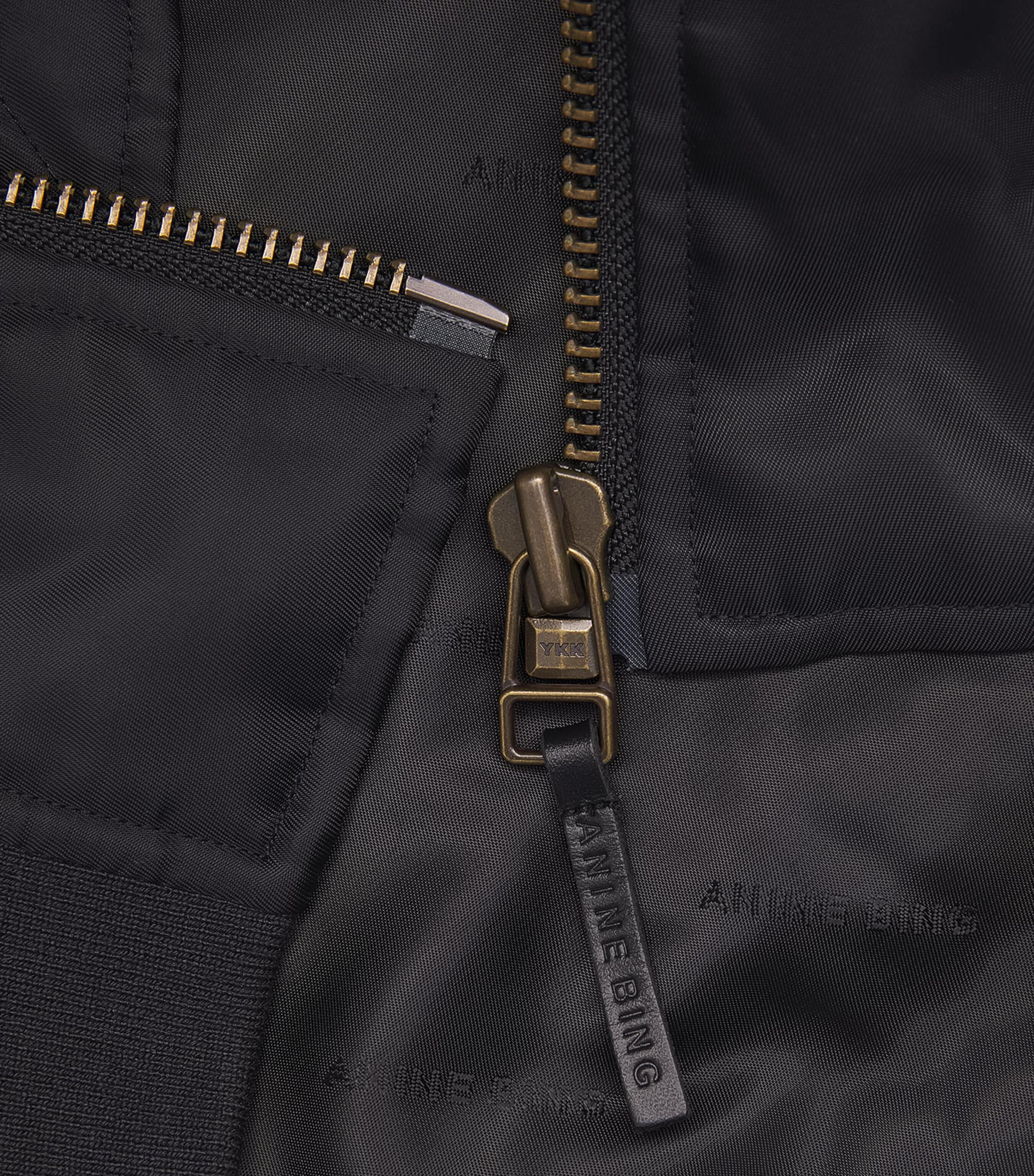 ANINE BING Womens Leon Bomber Jacket Black Image 6