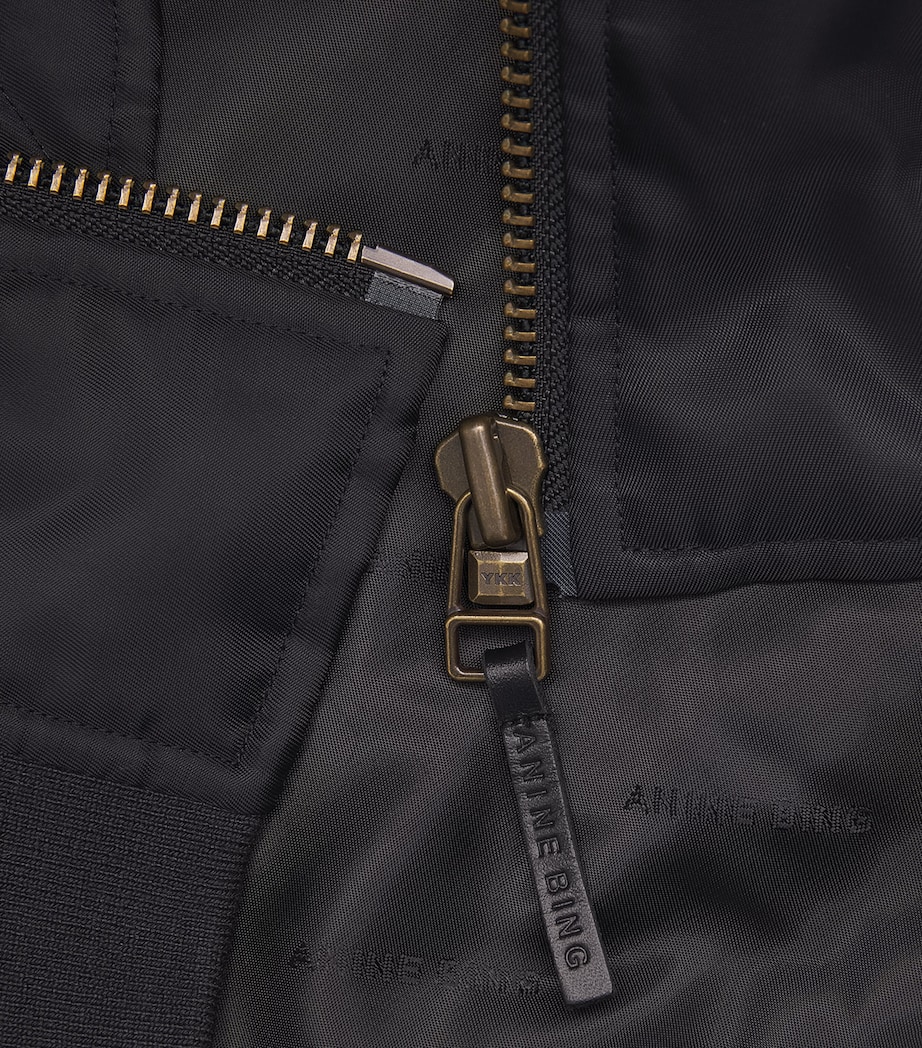 ANINE BING Womens Leon Bomber Jacket Black Image 6