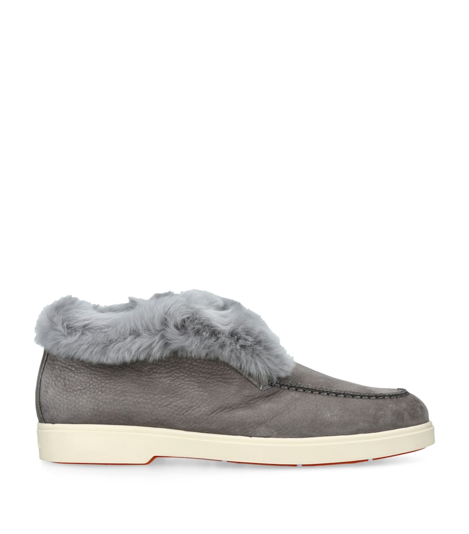 Suede-Fur Hadeel Ankle Boots GREY Image 1