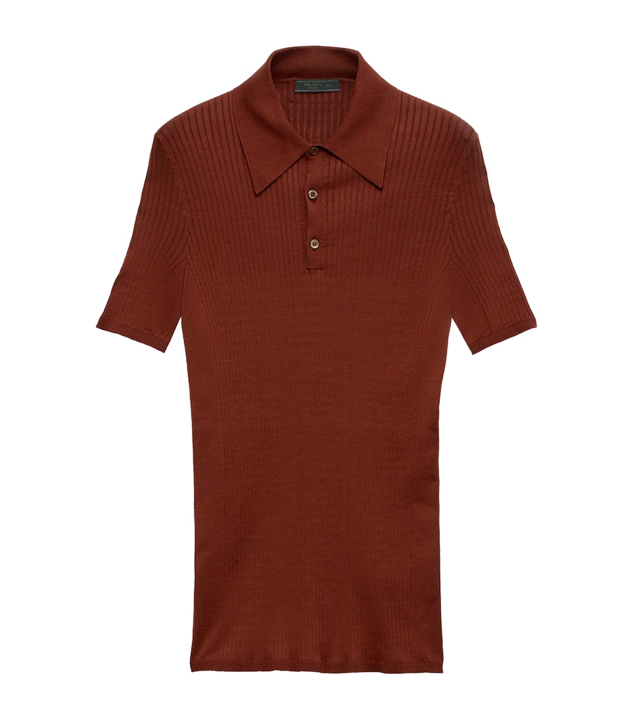 Cotton Ribbed Polo Shirt F0033 Image 1