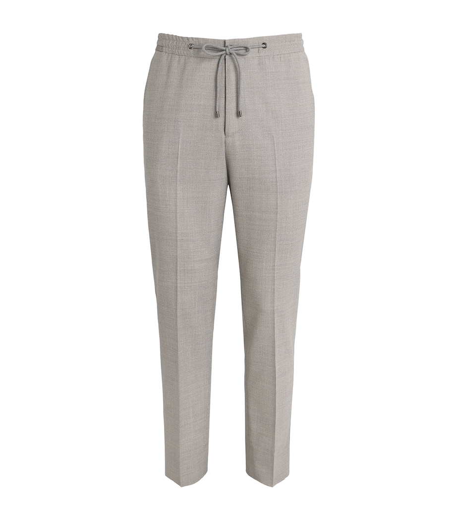 Virgin Wool Drawstring Trousers 013 GREY MELANGE Image 1