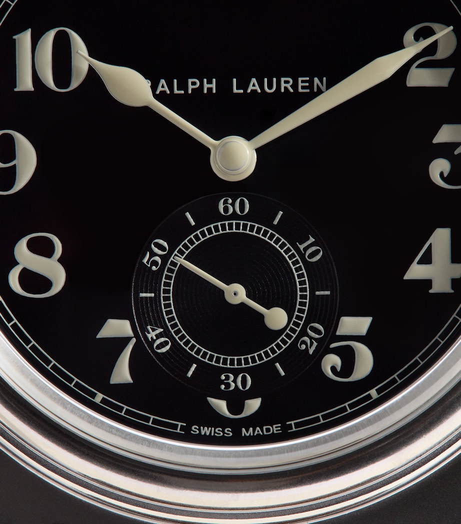 Polo Ralph Lauren Vintage 67 Watch 40mm Black Dial W/subdial Image 4