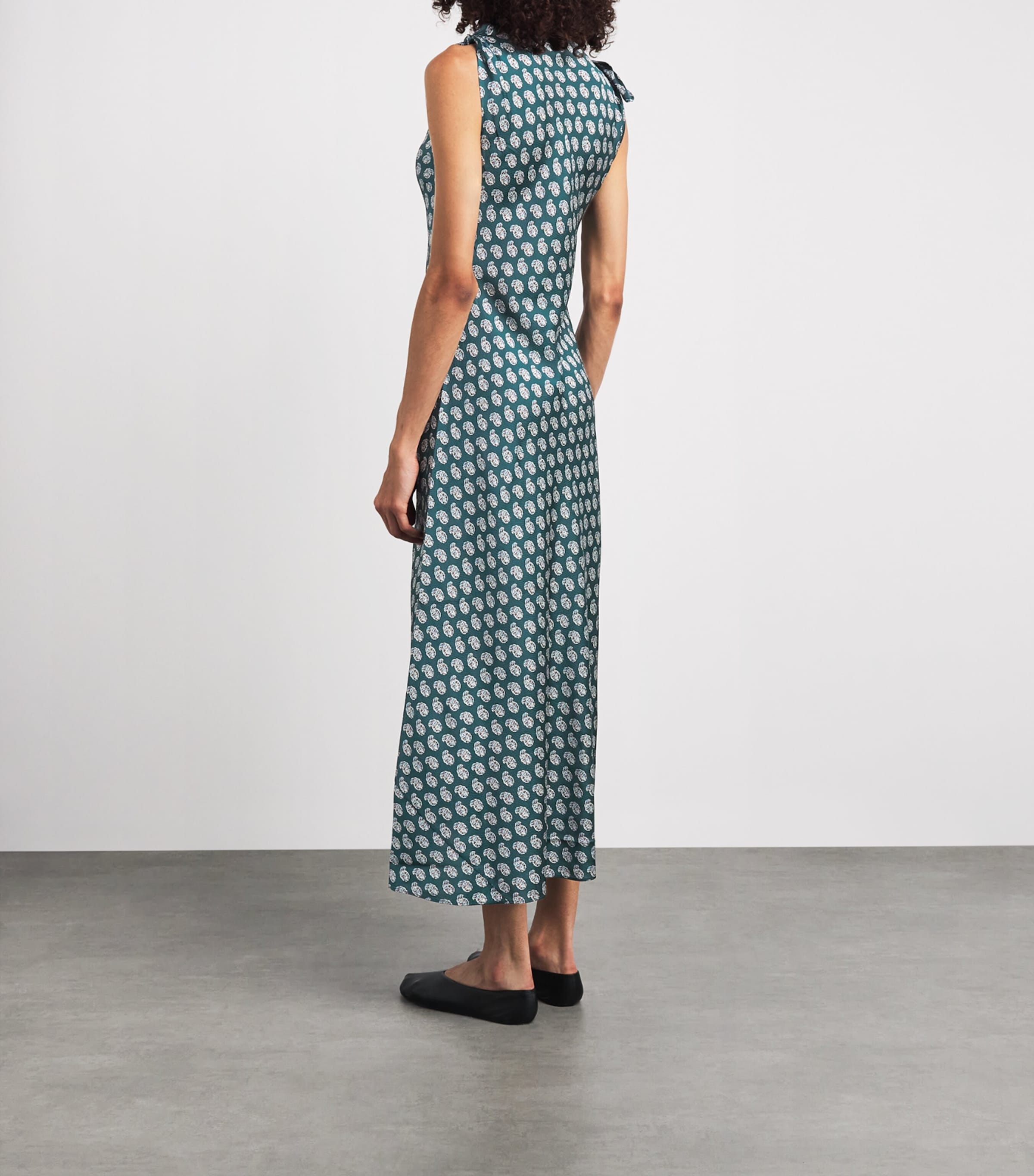 DÔEN Womens Stretch-Silk Mariselle Maxi Dress Chaumont Paisley Image 4