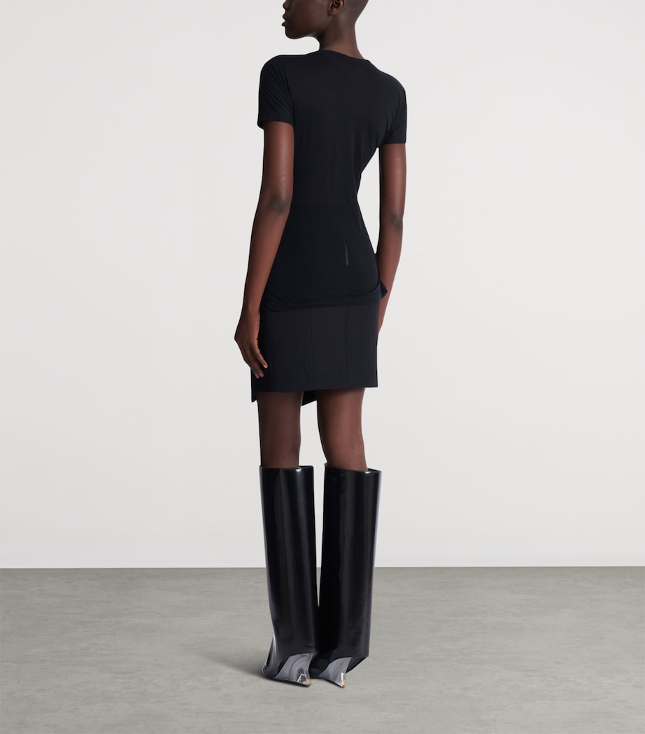 Cotton Draped T-Shirt 0PA NOIR Image 6