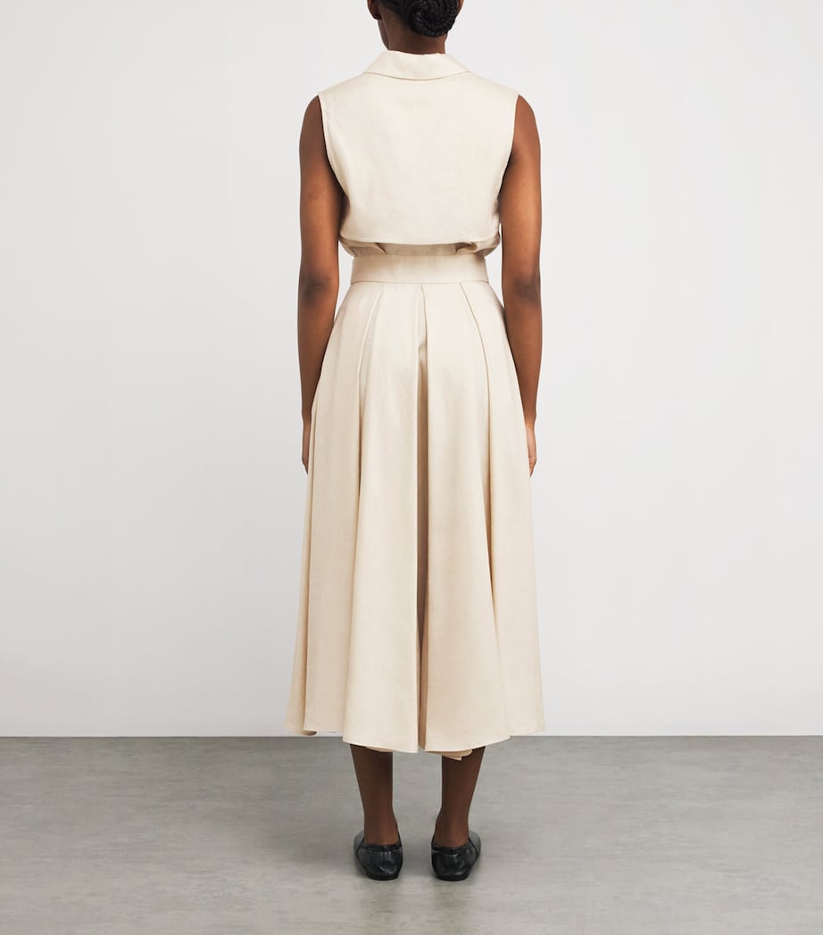 Colombo Womens Linen-Silk Midi Dress Image 3