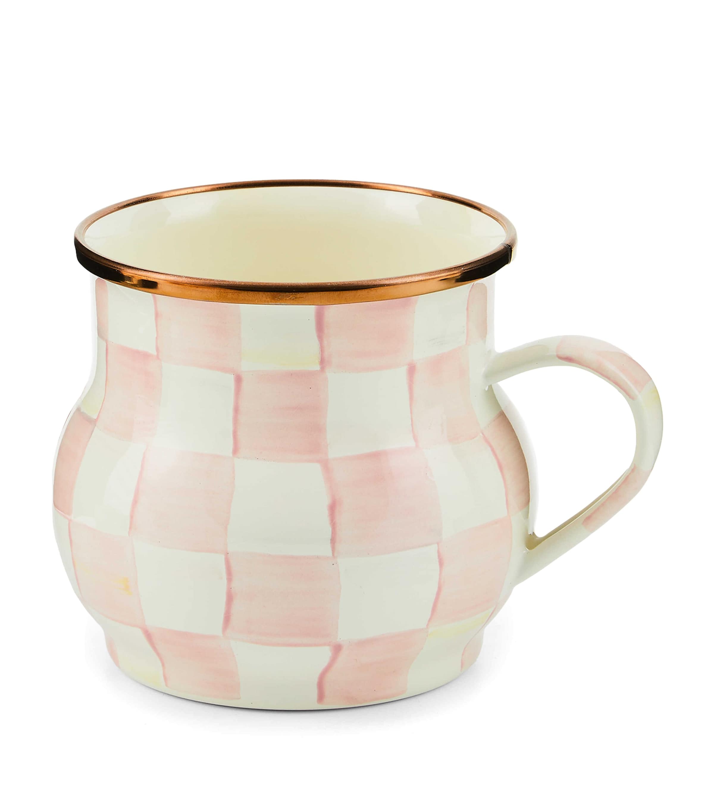 Mackenzie-childs Rosy Check Mug In Pink