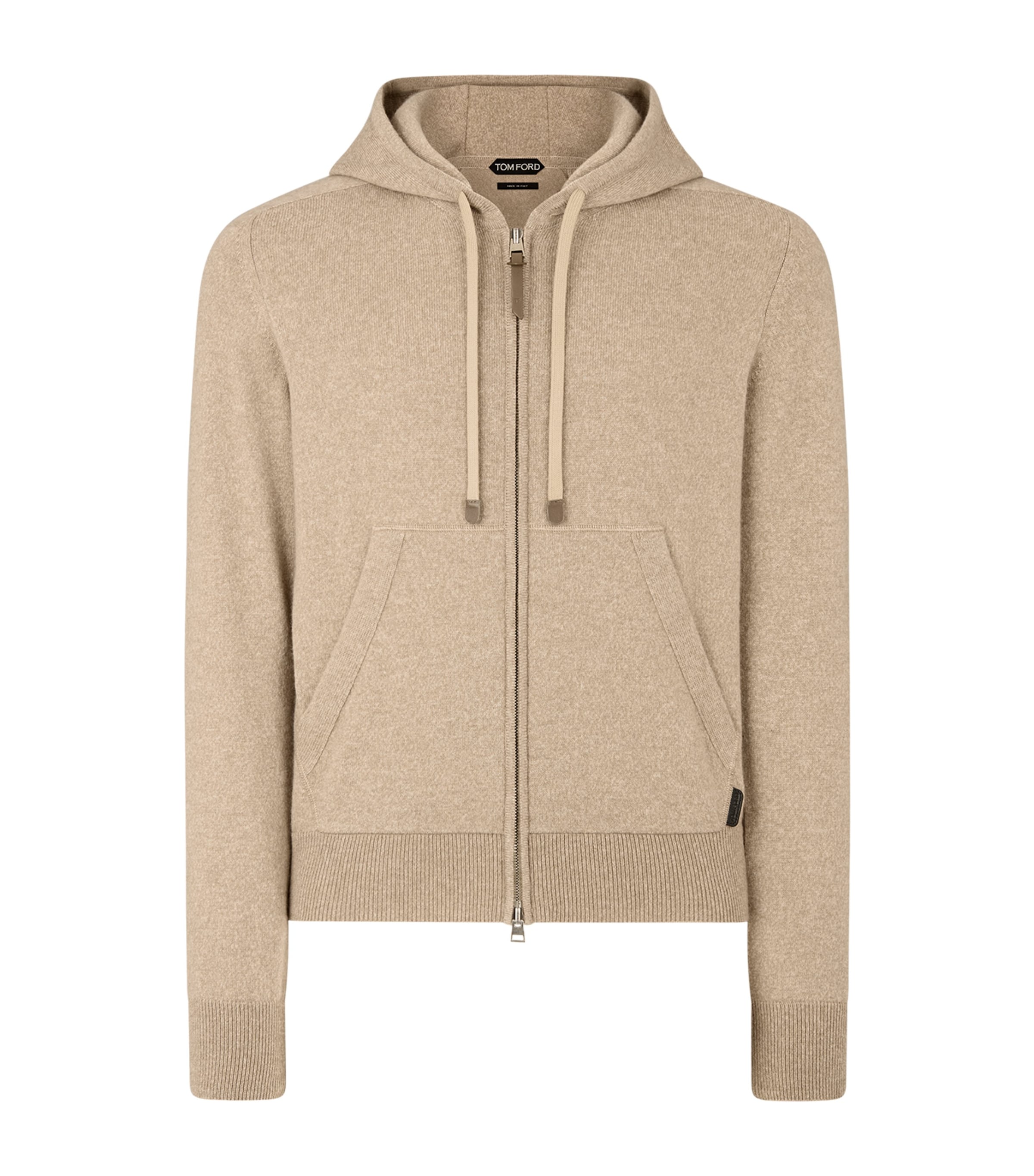 TOM FORD CASHMERE-MERINO ZIP-UP HOODIE 