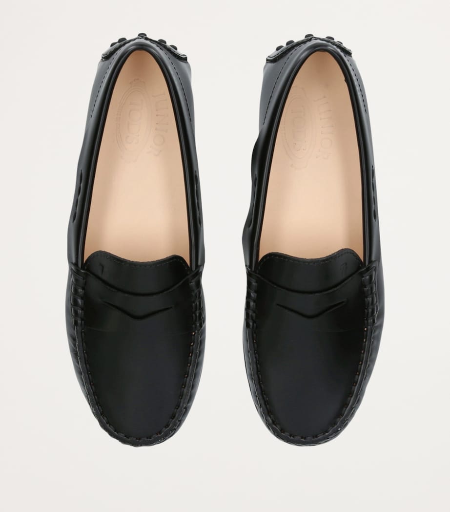 Leather Mocassino Nuovo City Driving Shoes BLACK Image 4
