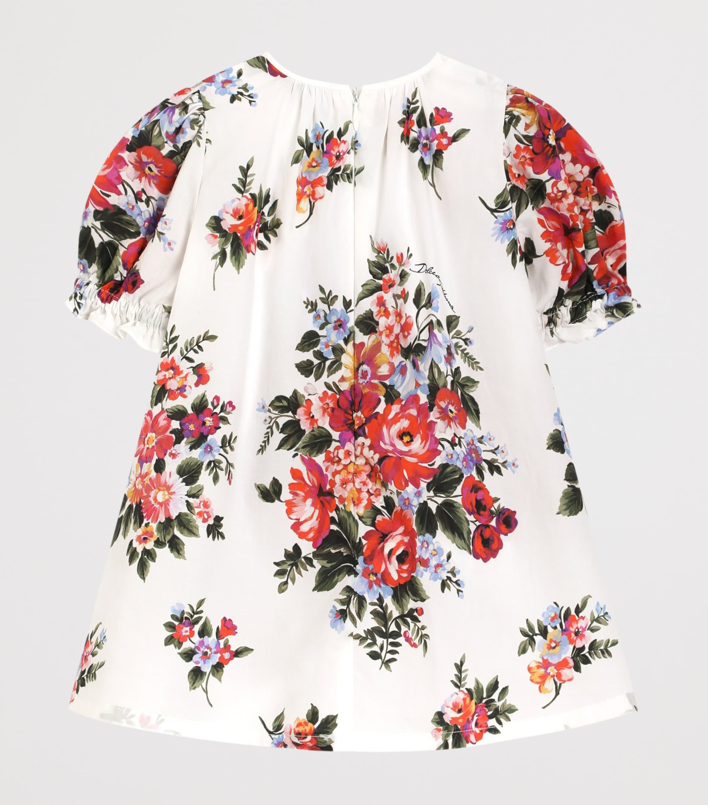 Dolce&Gabbana Kids Cotton Floral Dress and Bloomers Set (3-30 Months) Mazz.fio Image 2