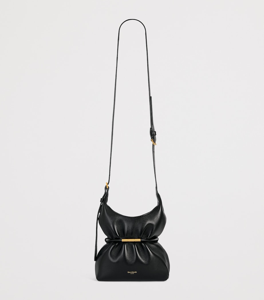 Balmain Mini Leather Sphynx Shoulder Bag Noir Image 7