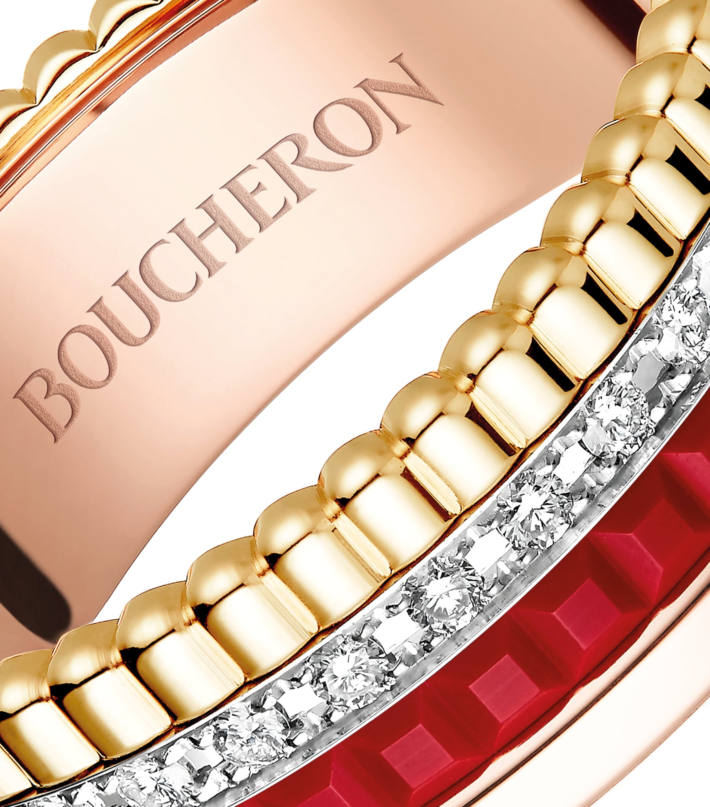 Small Mixed Gold Quatre Red Ring RED Image 4