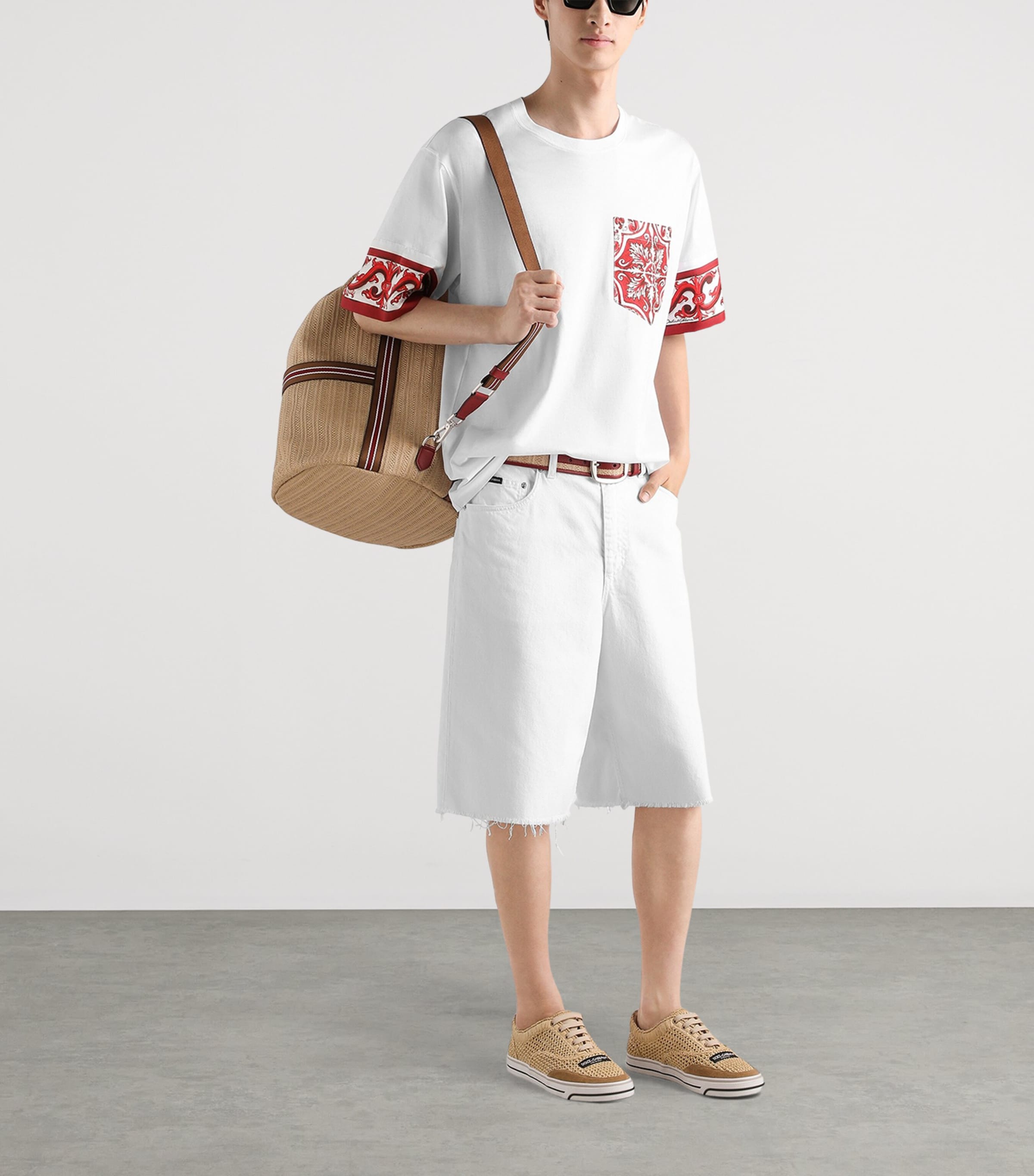 Dolce&Gabbana Mens Cotton Shorts Combined Colou Image 2