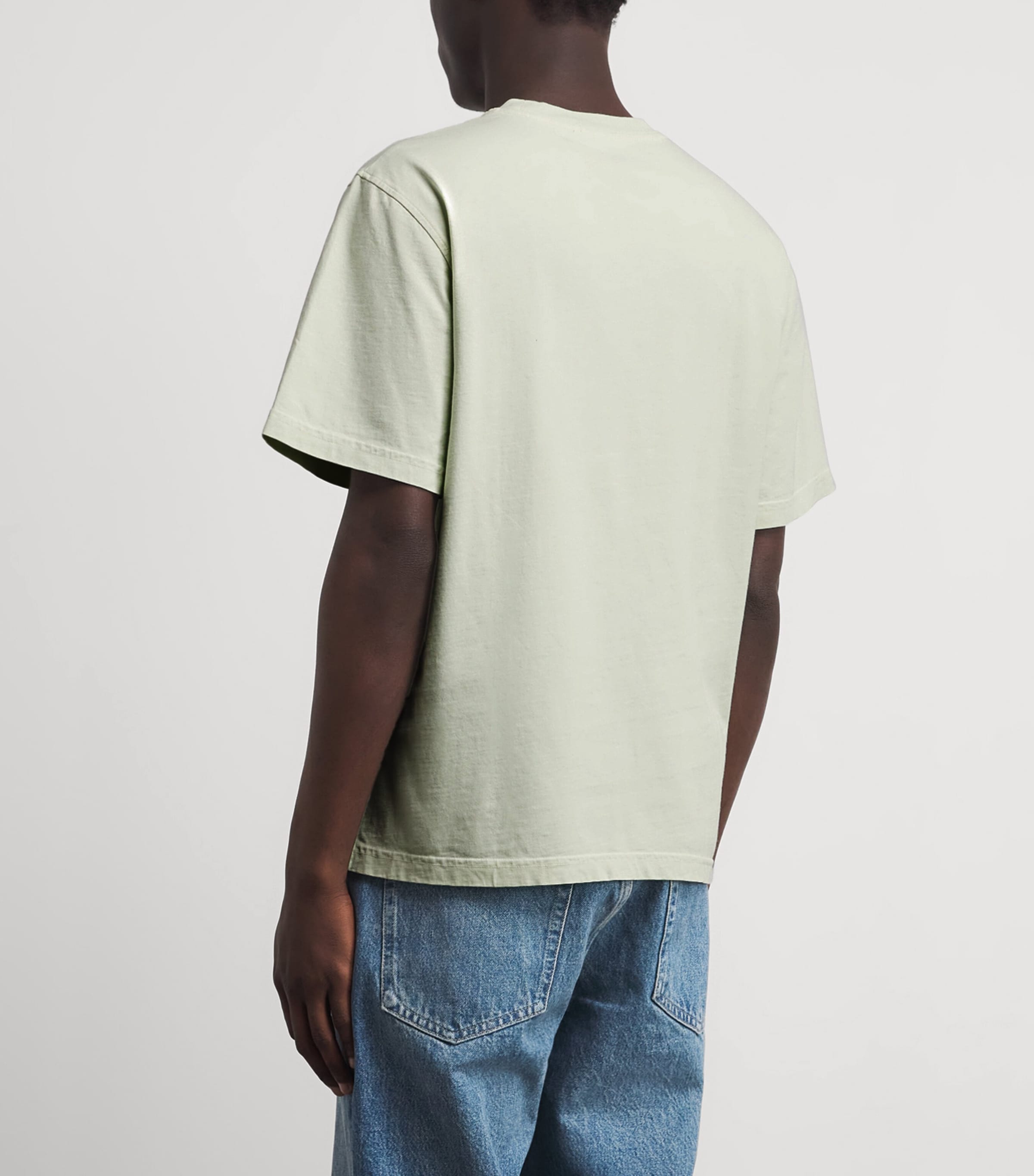 AGOLDE Mens Cotton Asha T-Shirt Mint Crm Seafoam Grn Image 5