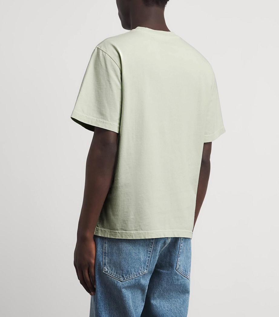 AGOLDE Mens Cotton Asha T-Shirt Mint Crm Seafoam Grn Image 5