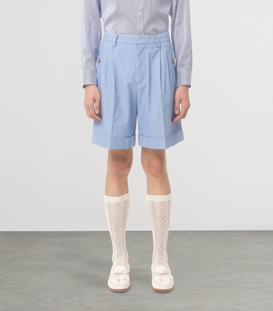 Denim Tailored Shorts 508 Image 2